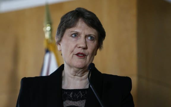 Former New Zealand Prime Minister Helen Clark speaks during a press conference at Permanent Mission of New Zealand to the United Nations in New York on April 4, 2016.