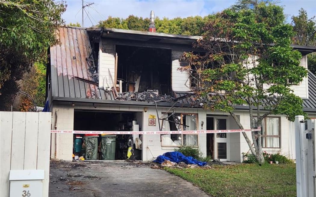 The house where a fire claimed the loves of two people in the Auckland suburb of Bucklands Beach.