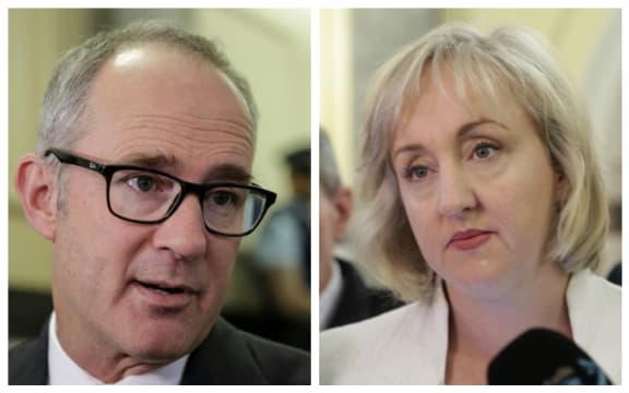 Phil Twyford and Amy Adams