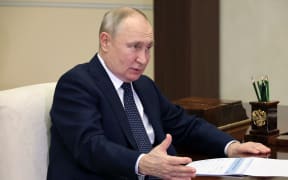 Russian President Vladimir Putin meets with Governor of Nizhny Novgorod Region at the Novo-Ogaryovo state residence, outside Moscow, on May 3, 2023.