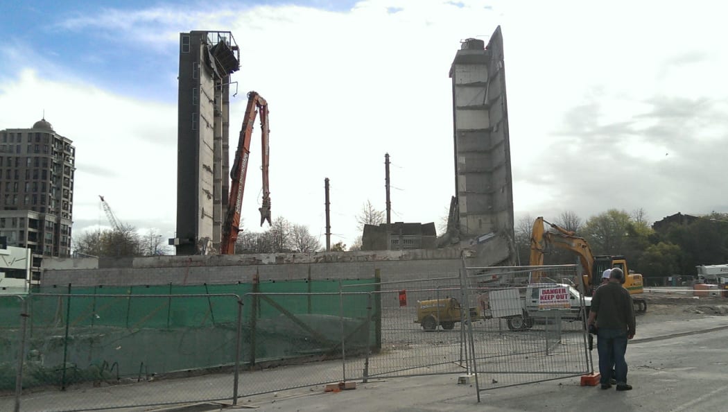 The collapsed Copthorne Hotel in Christchurch.