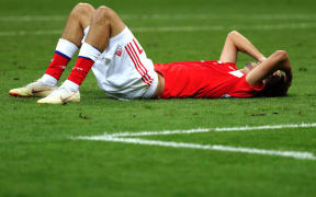 Russia's Aleksandr Erokhin during the quarter final between Russia and Croatia.