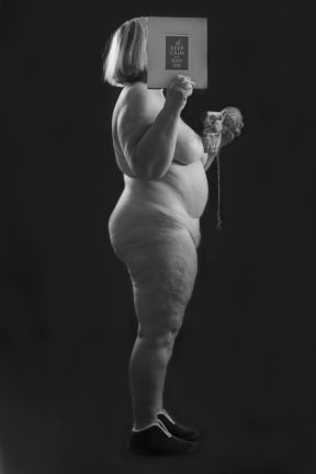 A naked woman in profile