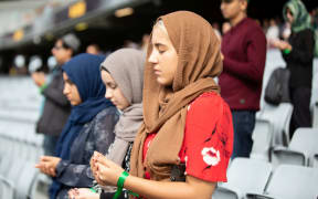 Prayers at the Auckland remembrance service.