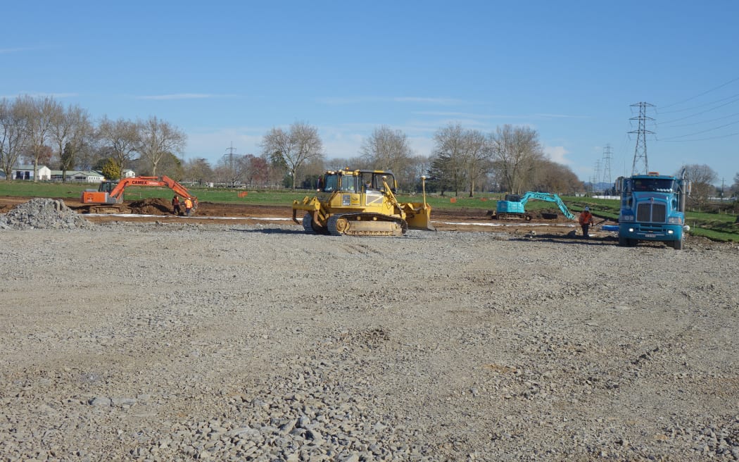 Work begins on the former farm land outside Hamilton.