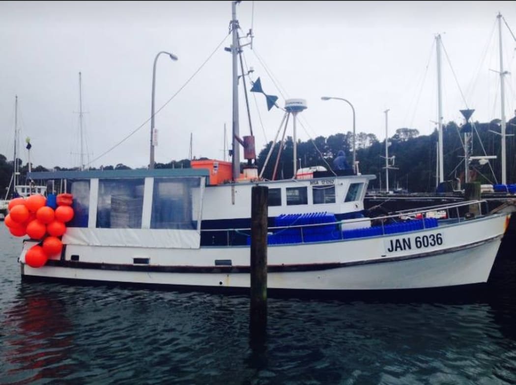The fishing vessel capsized in the Bay of Islands after grounding on rocks.