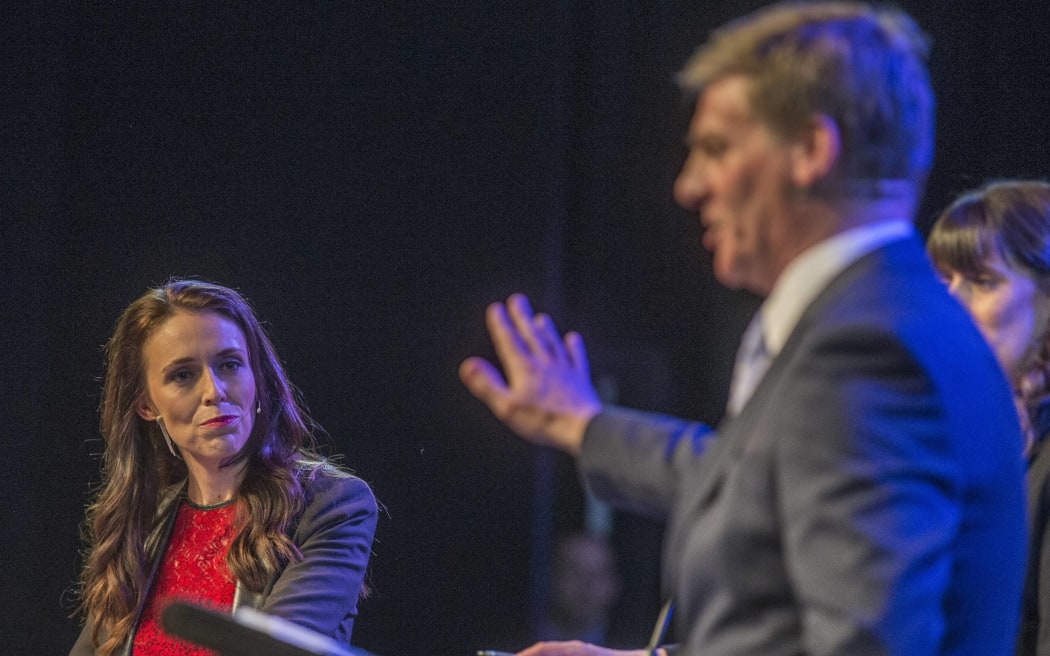 Jacinda Ardern and Bill English