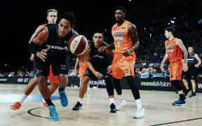 Tai Wesley of the Breakers in action against Cairns
