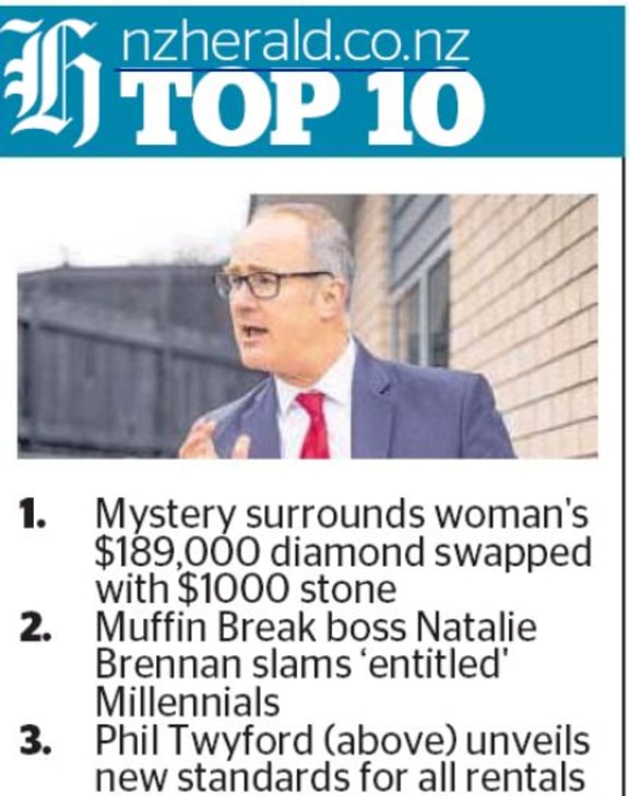 Only the big diamond yarn was bigger than the Muffin Break story last Monday for the Herald.