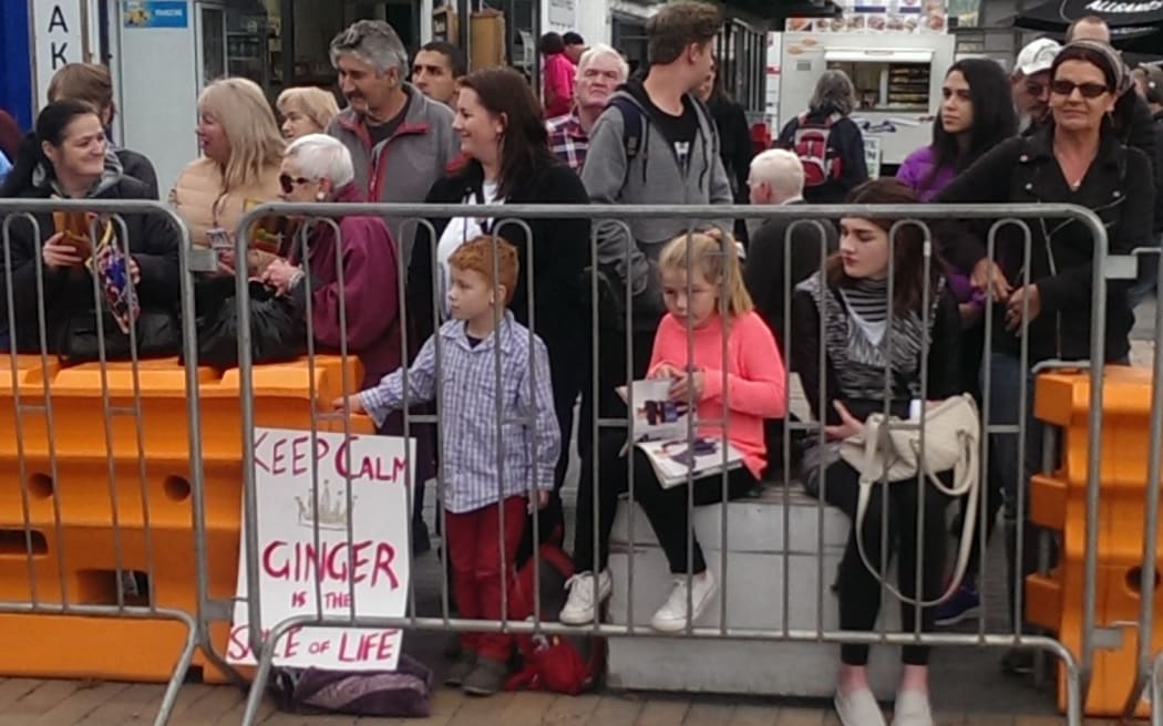 Christchurch crowds gather to welcome Prince Harry.