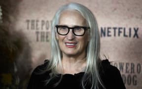 (FILES) In this file photo taken on October 18, 2021 New Zealand director Jane Campion poses during a photocall ahead of the premiere screening of her movie "The power of the dog" in Paris.