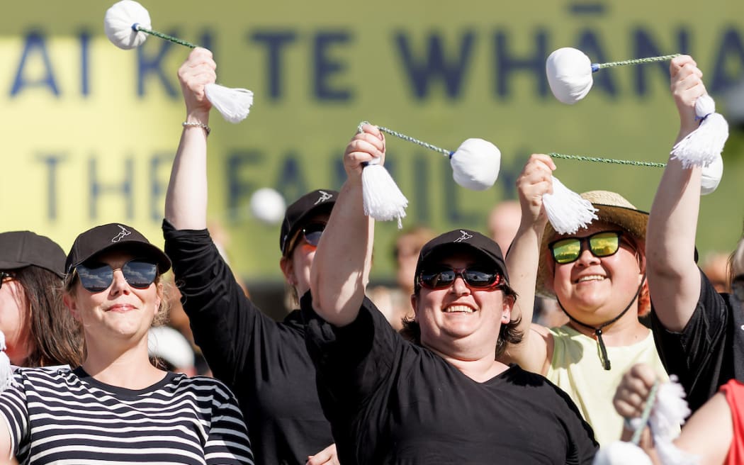 Fans during the Women's Rugby World Cup bronze final match between Canada and France at Eden Park in Auckland, New Zealand on Saturday November 12, 2022. Copyright photo: Aaron Gillions / www.photosport.nz