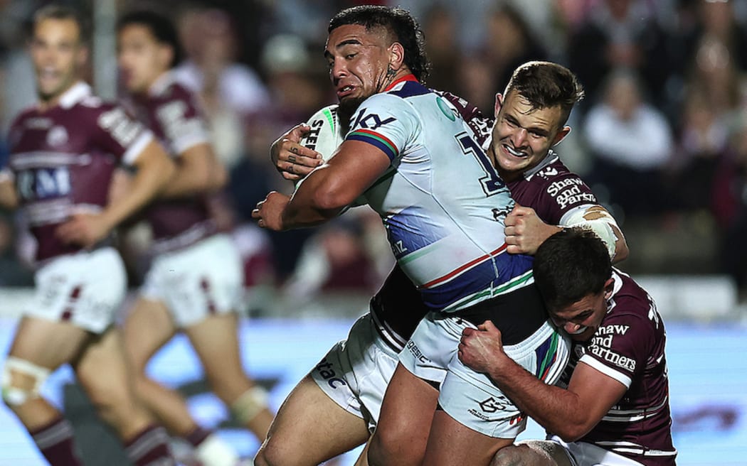 Erin Clark of the Warriors Manly Warringah Sea Eagles v NZ Warriors.
