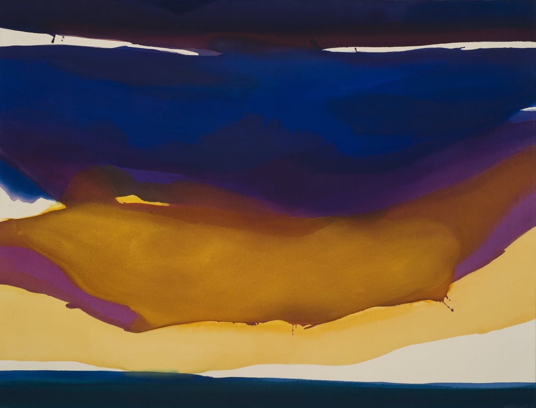 Gretchen Albrecht: 
Golden Cloud -  
1973 
acrylic on canvas 
Auckland Art Gallery Toi o Tāmaki, purchased 1974
