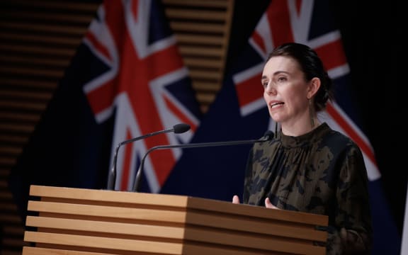 Prime Minister Jacinda Ardern during the daily 1pm Covid-19 update on 5 October 2021.