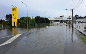 Flooding on Porana Road, Wairau Valley on 9 May, 2023.