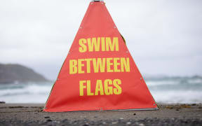 Swim between the flags