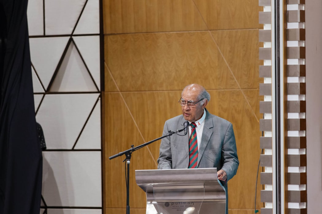 Fiji’s Speaker of Parliament Ratu Epeli Nailatikau addressing Parliamentarians on the health impacts of climate change.