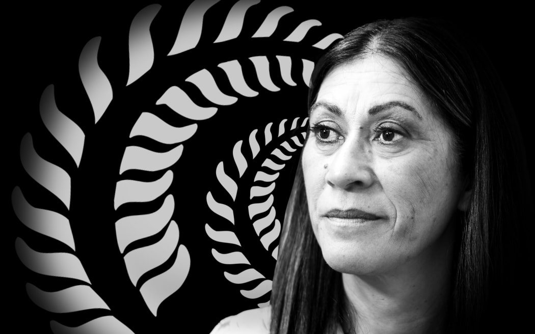Composite of Dame Noeline Taurua and silver fern logo
