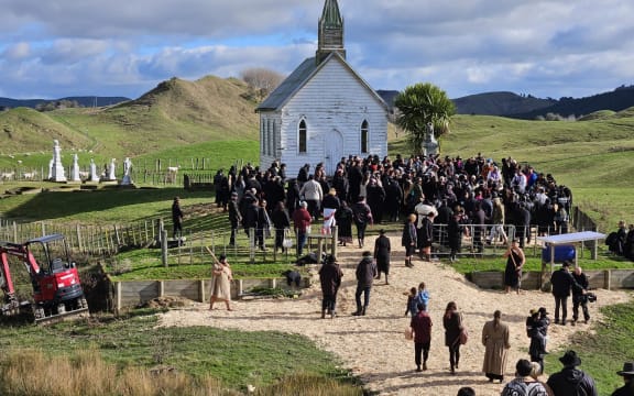 Takutai Tarsh Kemp has been laid rest on the grounds behind Opaea Marae.