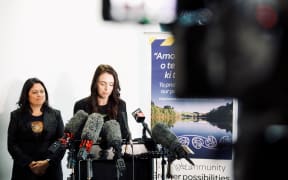 Associate health minister Ayesha Verrall and Prime Minister Jacinda Ardern.