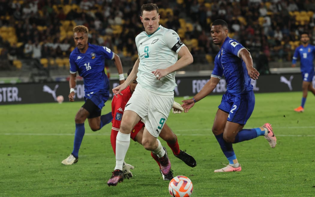 All Whites captain Chris Wood during the FIFA World Cup Qualifier OFC - New Zealand All Whites v Fiji at Sky Stadium, Wellington. 21 March 2025, © Copyright image by Marty Melville / www.photosport.nz