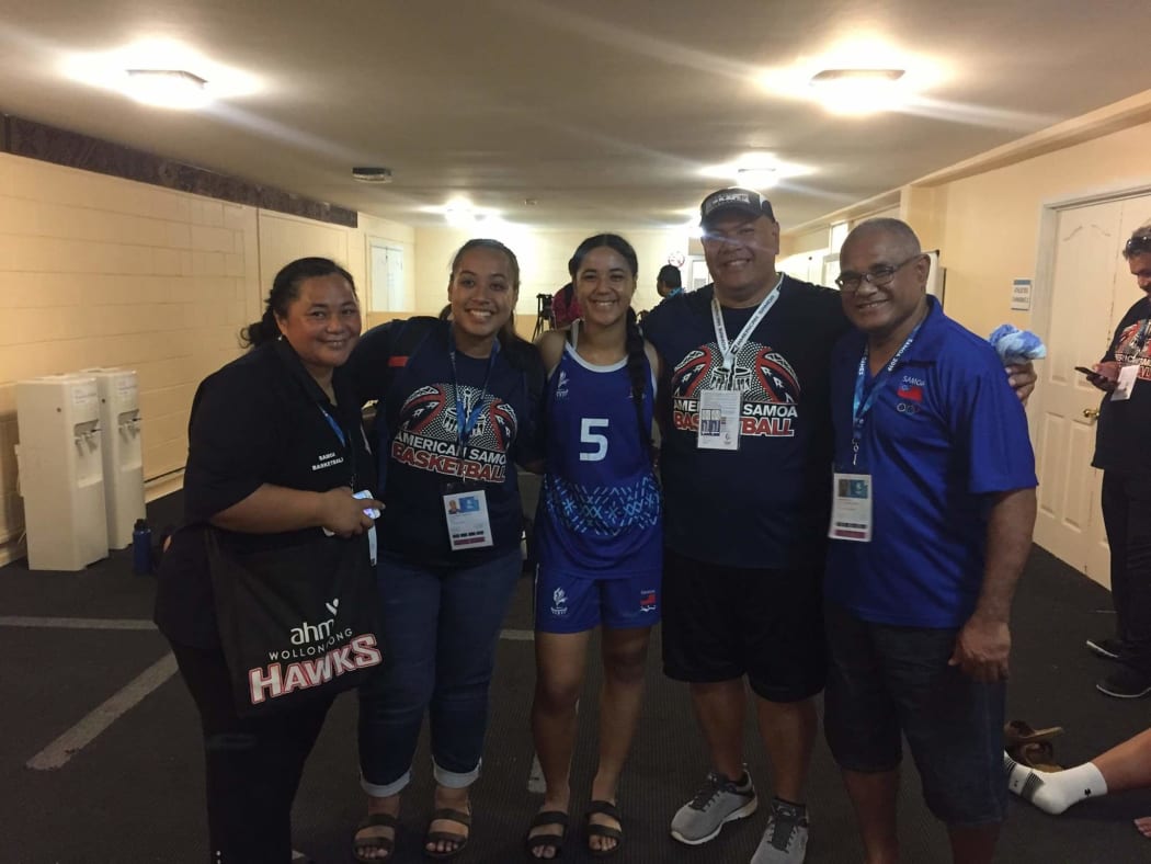 Pauga Talalalei Pauga (R) during the 2019 Pacific Games in Apia.