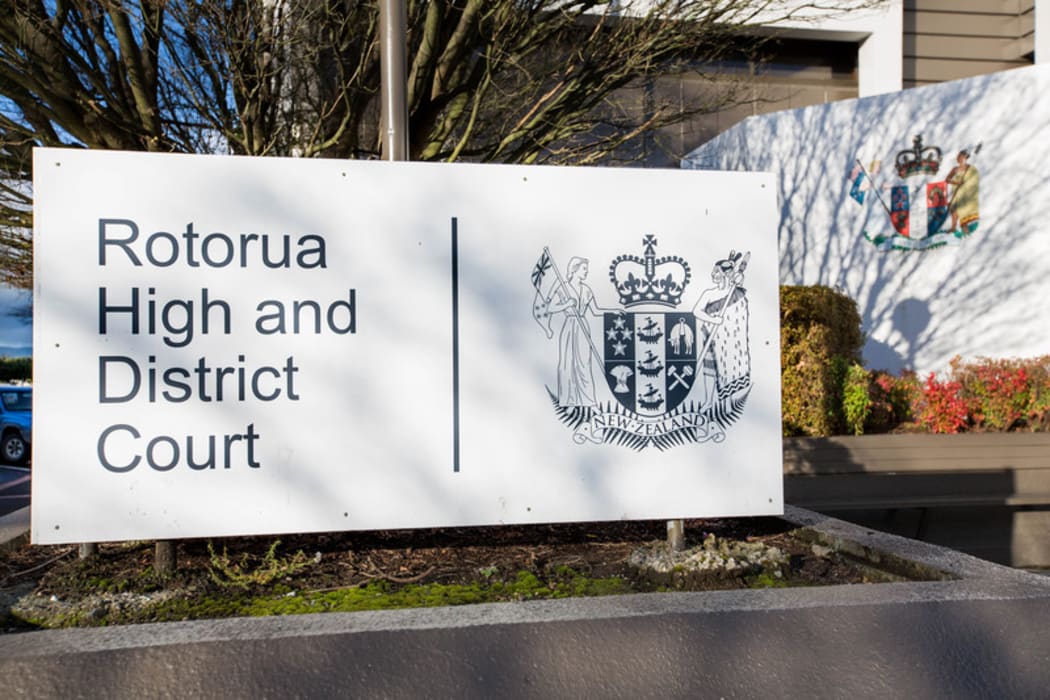 Signage outside the Rotorua High and District Court