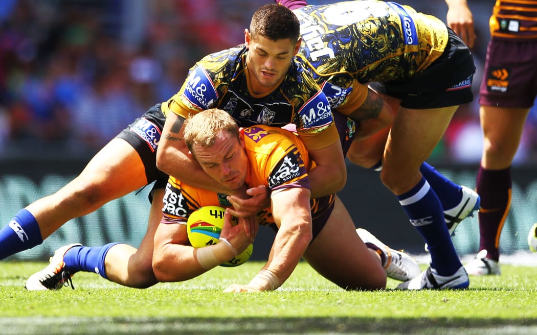 Martin Kennedy playing for Brisbane in 2014.
