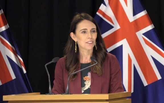 Prime Minister Jacinda Ardern addresses media after a meeting of Cabinet.