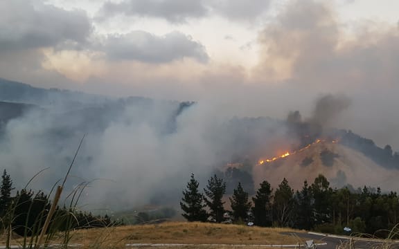 The Port Hills fire near Christchurch Adventure Park.