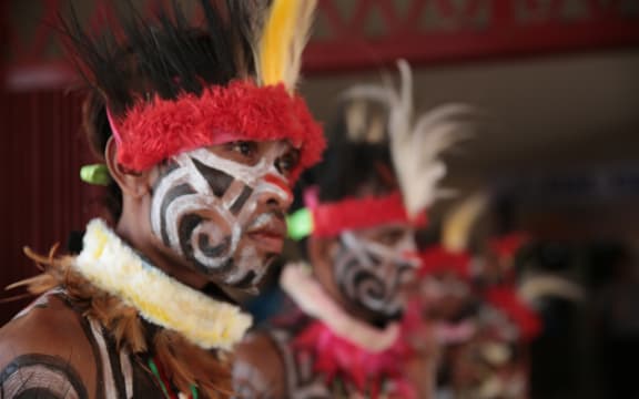 Cultural performers, West Papua.