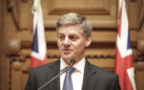 Bill English announced as the new Prime Minister of New Zealand, Paula Bennett as Deputy Prime Minister. Prime Minster Bill English speaks to media after the annoucement.