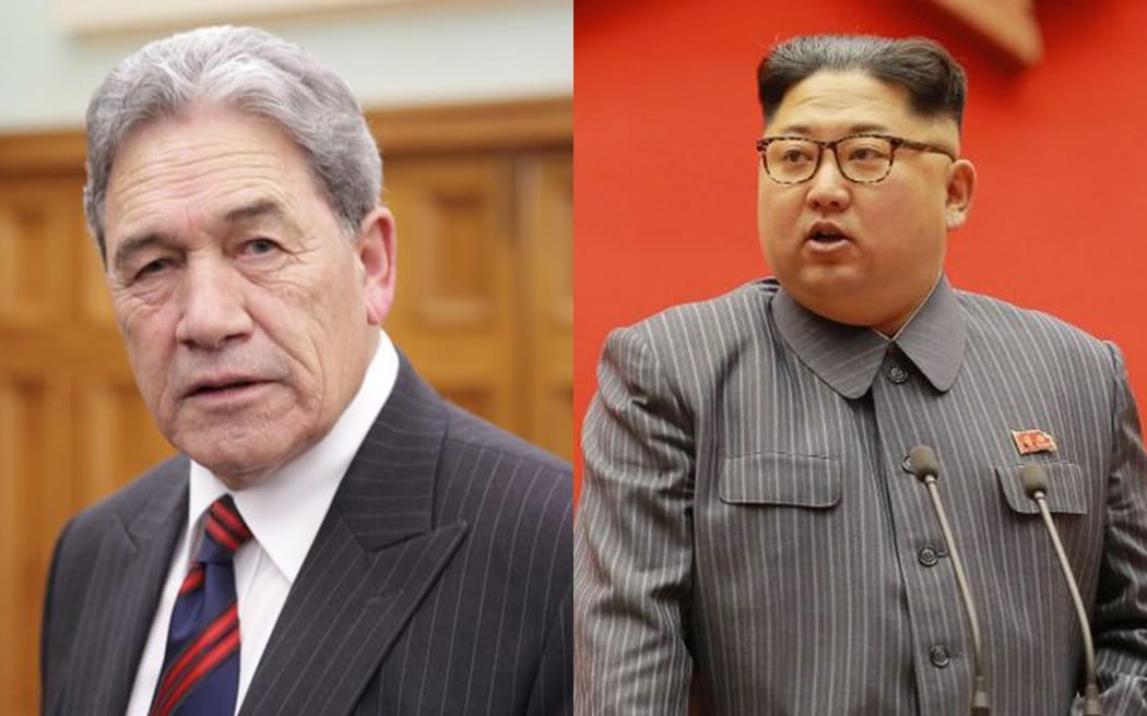 Winston Peters, left, will meet with 20 other countries to discuss North Korea