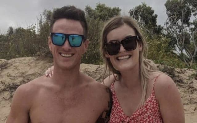 Holly Bates with her Australian partner.