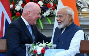 Prime Minister Christopher Luxon meets India's Prime Minister Narendra Modi in New Delhi on 17 March 2025.