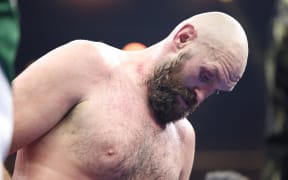 A dejected Tyson Fury after his loss to Oleksandr Usyk in their bout for the WBA, WBO, WBC titles in Riyadh, Saudi Arabia, 21 December 2024.
