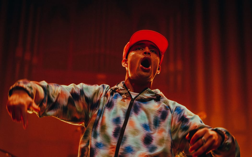 British rapper Loyle Carner played to a packed Auckland Town Hall on 29 July, 2023.