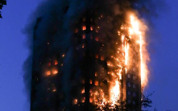 The fire had completely engulfed the building several hours after emergency services were first called to the scene