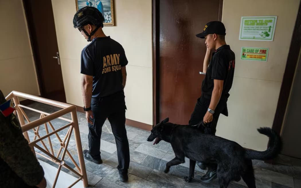 The Philippines Army Bomb Squad searched the GV Hotel on Friday.