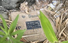 Grave of Dennis Choi dog at Albany pet cemetery.