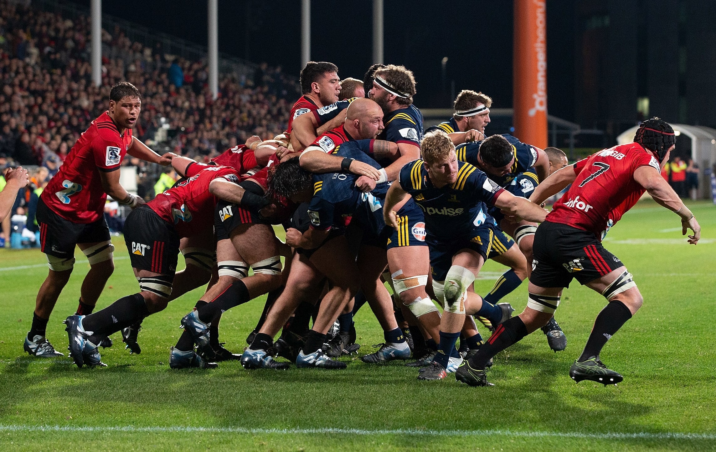 The Crusaders pack in action