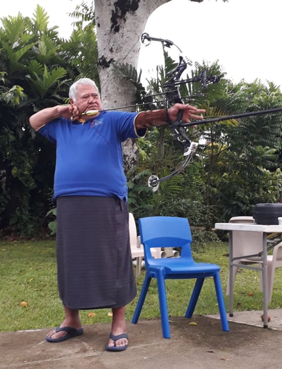 Tuilaepa Sailele Malielegaoi practicing at his official residence.