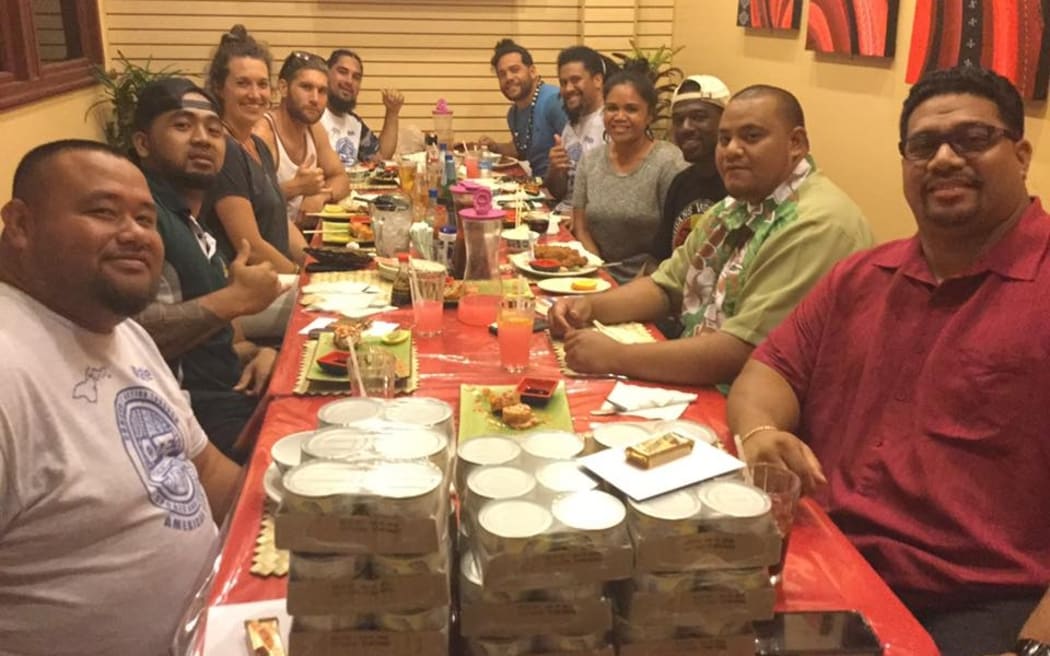 Jeremiah Masoli and staff from the CASE Project in American Samoa.