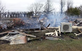 All that remains of Roger Knowles ' mid-Canterbury home.