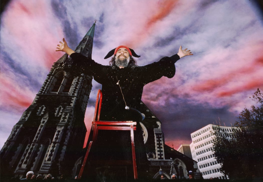 The Cathedral Square became the Wizard's stage.