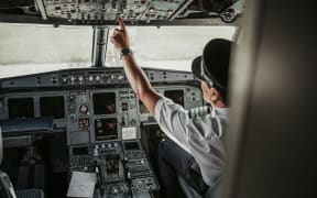 Airplane with pilot on board leaving airport.