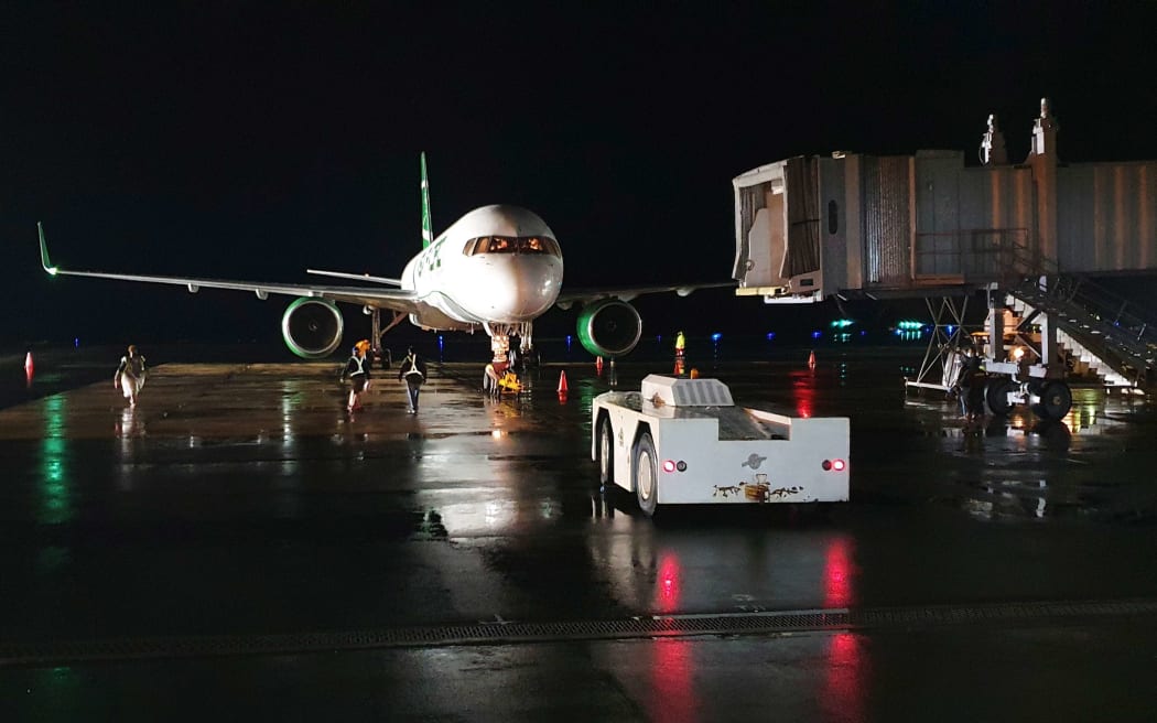 Asia Pacific Airlines Air Cargo arrives on Palau on the morning of 2 January, carrying a shipment of Moderna Covid-19 vaccines