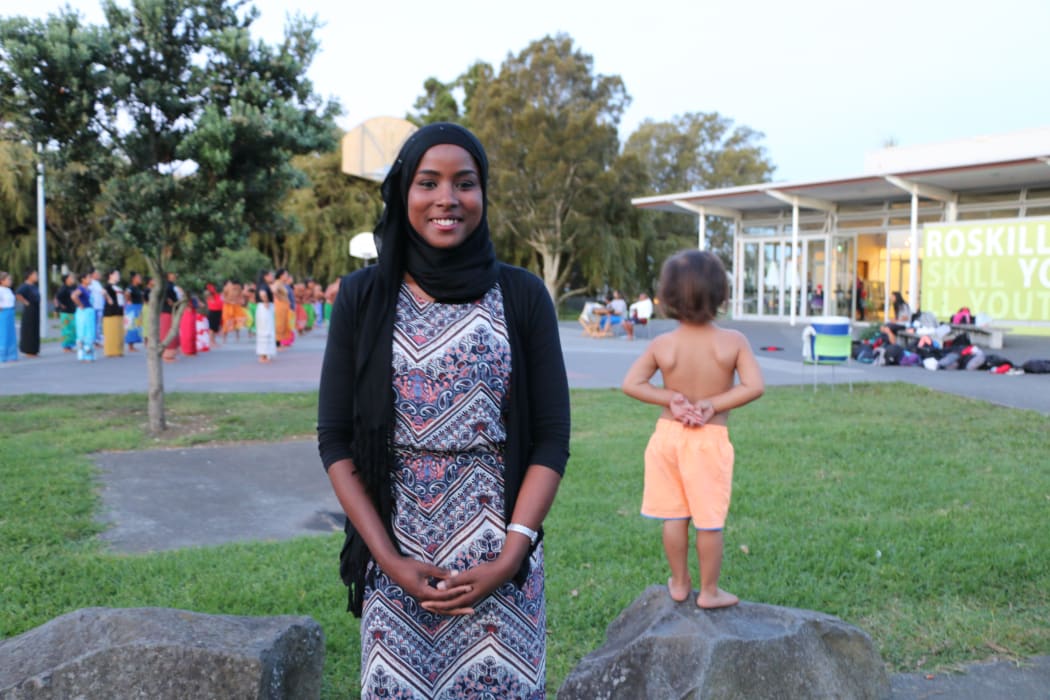 Fatumata Bah outside Mt Roskill Community Centre.