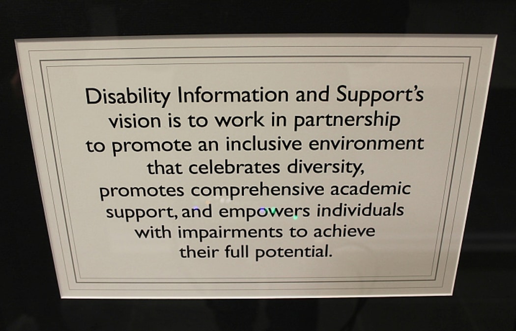 Disability Information and Support Student Services mission statement.